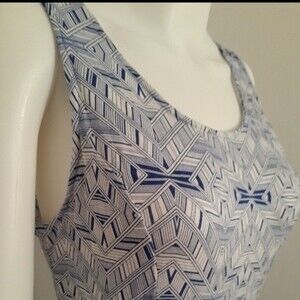 rd style Summer dress blue white soft knit s m sundress 2 3 4